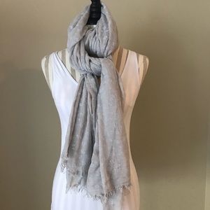 Zara Home linen beige and white scarf/shawl.